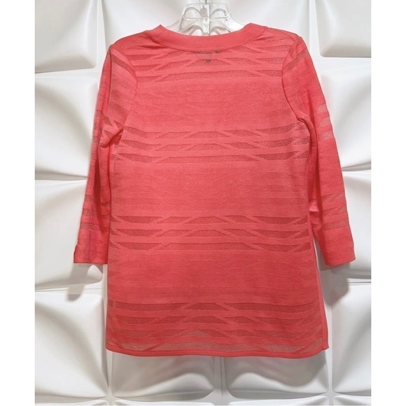 Misook Women Sz PS P S Coral Pink Twinset Cardigan Tank Sweater 2pc Set NEW - Picture 5 of 13